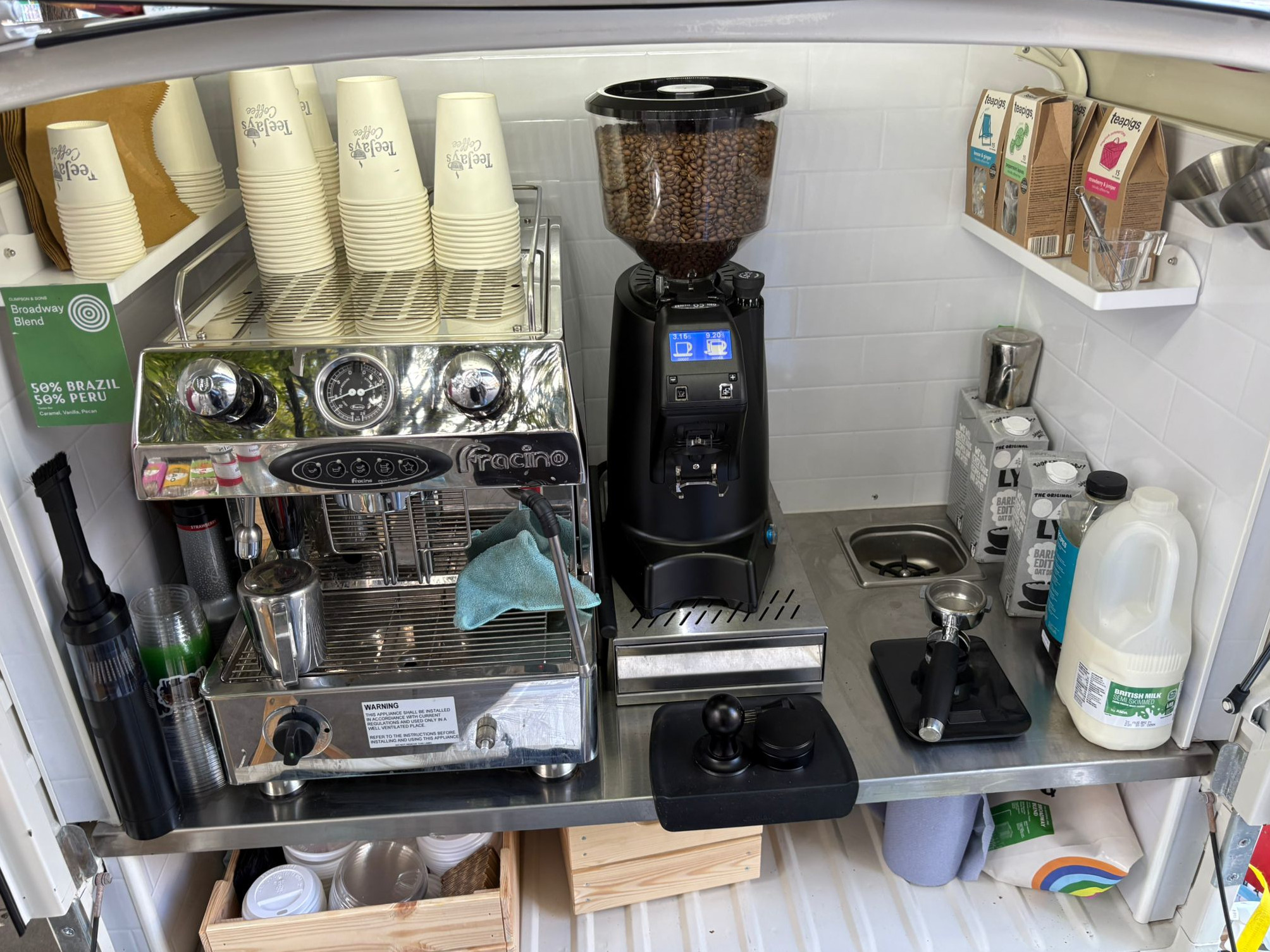 TeeJays coffee truck at a private event